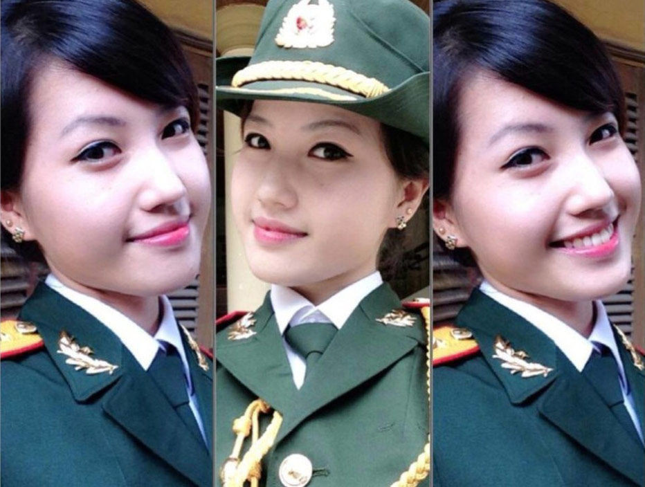 越南文工团劳军 女团员靓丽养眼