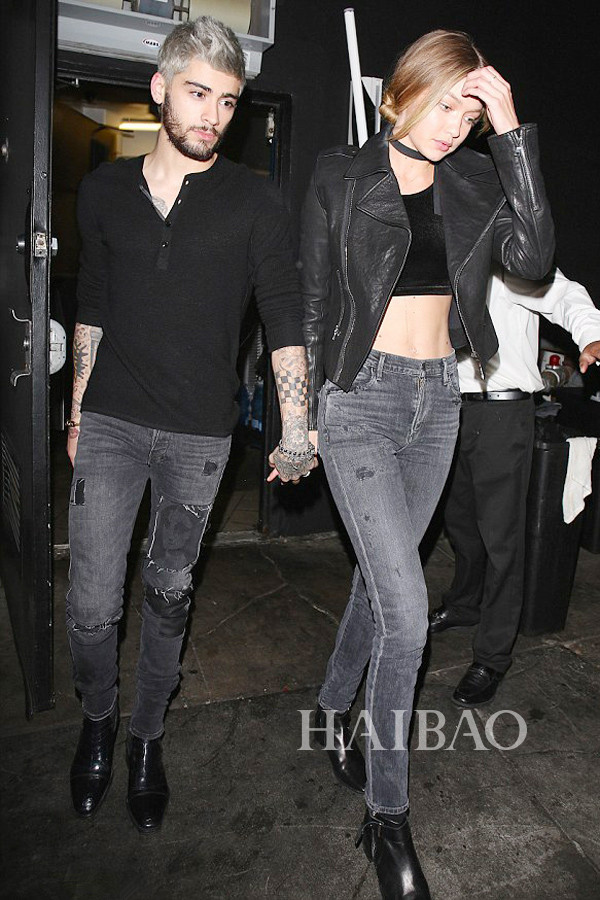 吉吉·哈迪德 (gigihadid) 和男友zayn malik在西好莱坞外出